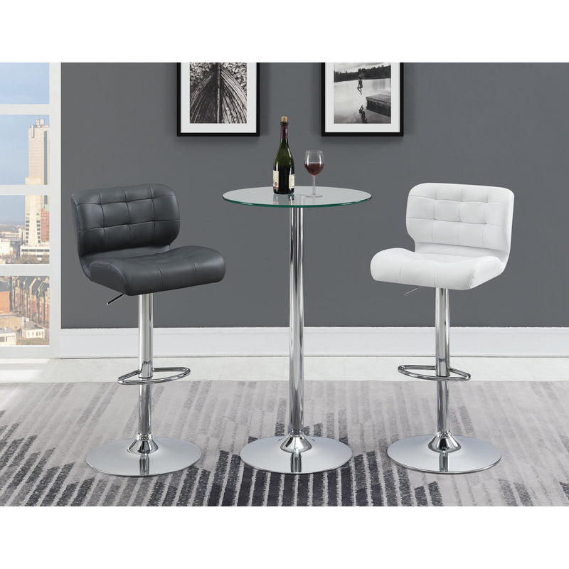 Coaster Furniture Round Pub Height Dining Table with Glass Top and Pedestal Base 120341 IMAGE 4