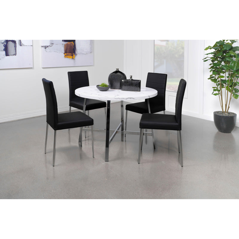  Coaster Furniture Maston 120767BLK Upholstered Dining Side Chair - Black (Set of 4) IMAGE 3