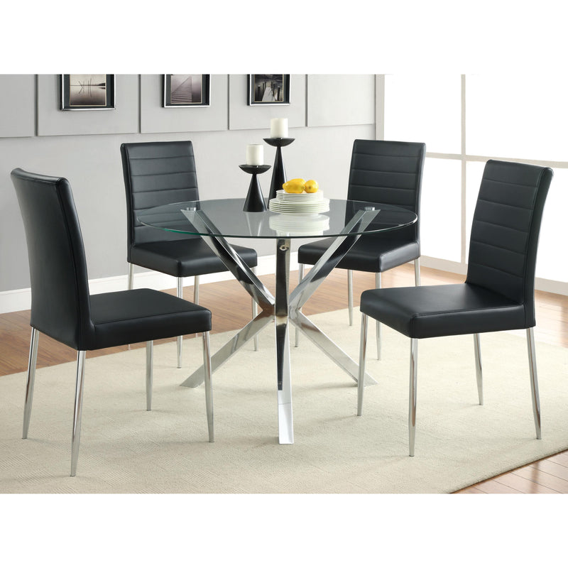  Coaster Furniture Maston 120767BLK Upholstered Dining Side Chair - Black (Set of 4) IMAGE 5