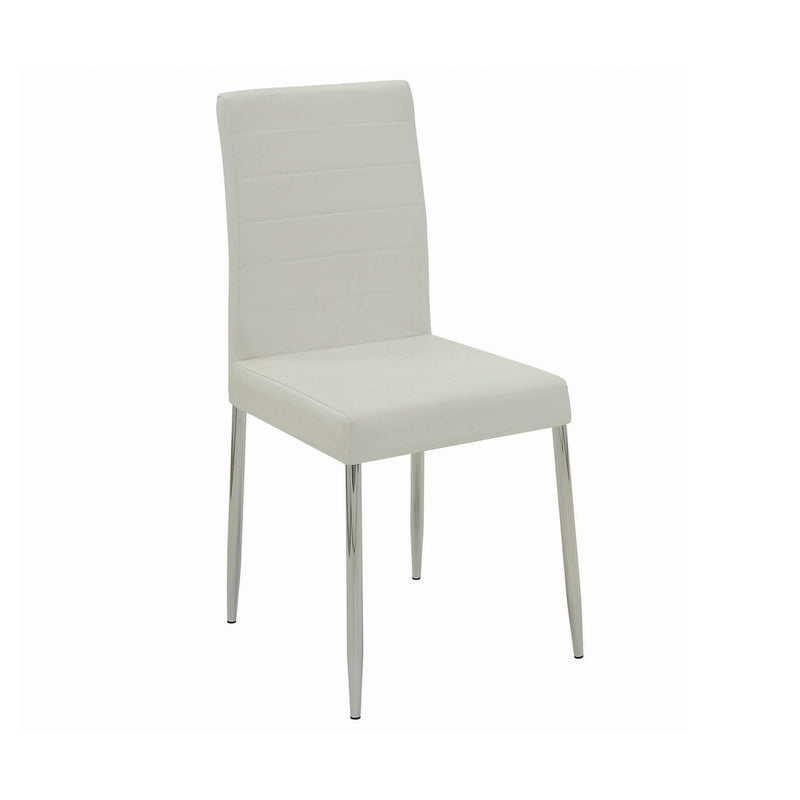 Coaster Furniture Maston 120767WHT Upholstered Dining Side Chair - White (Set of 4) IMAGE 1