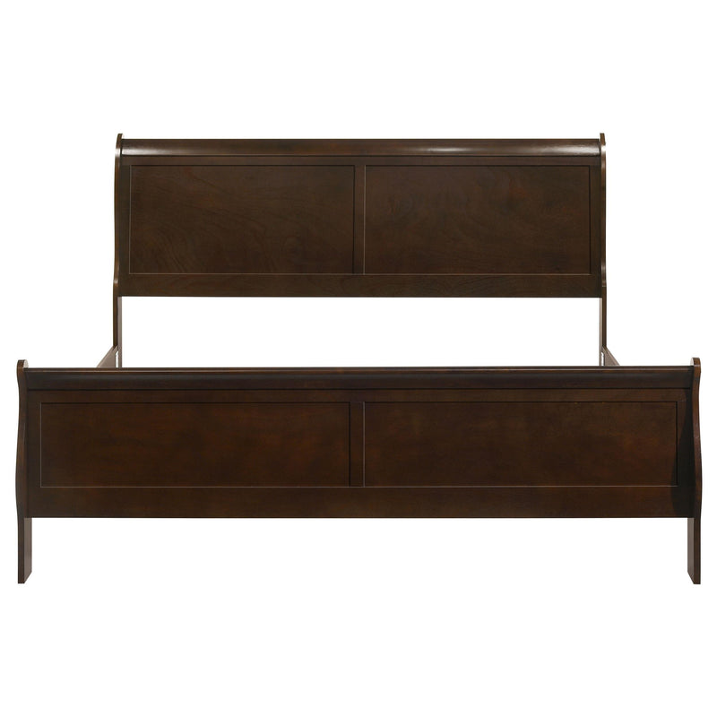  Coaster Furniture Louis Philippe 202411KE Wood Eastern King Sleigh Bed - Cappuccino IMAGE 3