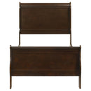 Coaster Furniture Louis Philippe 202411T Wood Twin Sleigh Bed - Cappuccino IMAGE 3