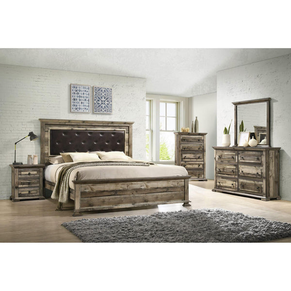 Elements International Cortez CZ100 6 pc Queen Panel Bedroom Set IMAGE 1