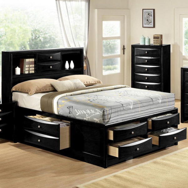  Crown Mark Emily Queen Bed with Storage B4285-Q-HBFB/B4285-Q-RAIL/B4285-Q-DRW-L/B4285-Q-DRW-R IMAGE 1