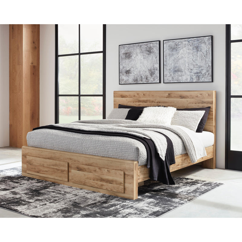 Signature Design by Ashley Hyanna B1050B17 5 pc Queen Platform Storage Bedroom Set IMAGE 2