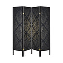  Coaster Furniture Haidera 901632 4-Panel Room Divider Folding Screen - Black Damask IMAGE 1