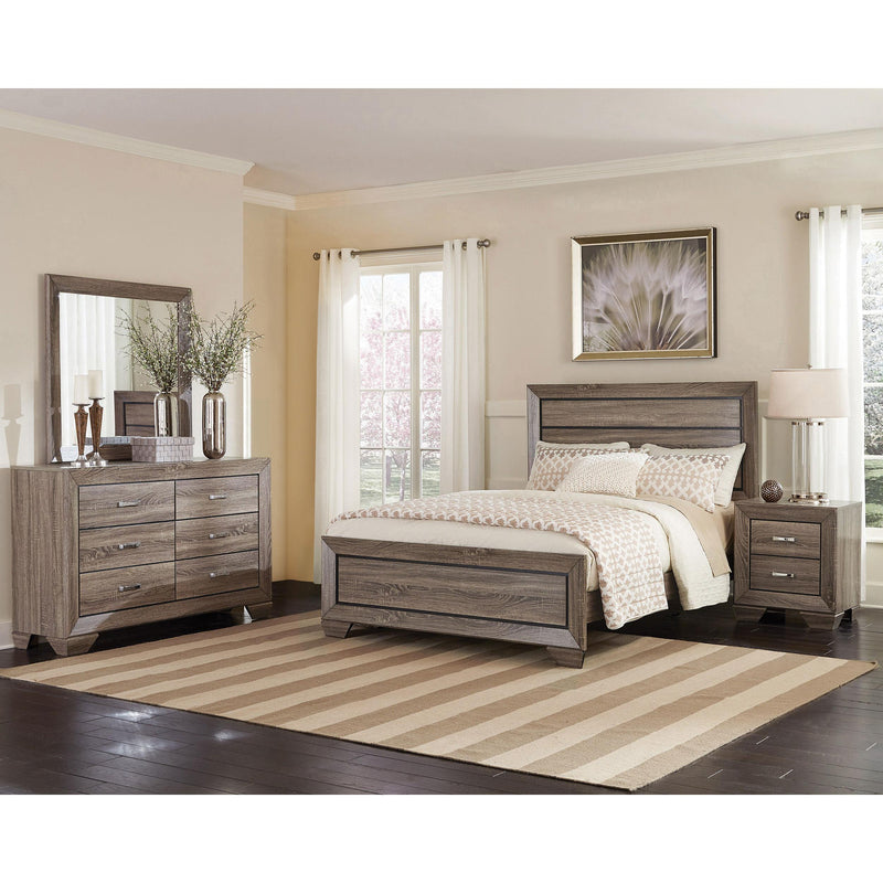 Coaster Furniture Kauffman 204191Q Wood Queen Panel Bed - Washed Taupe IMAGE 7