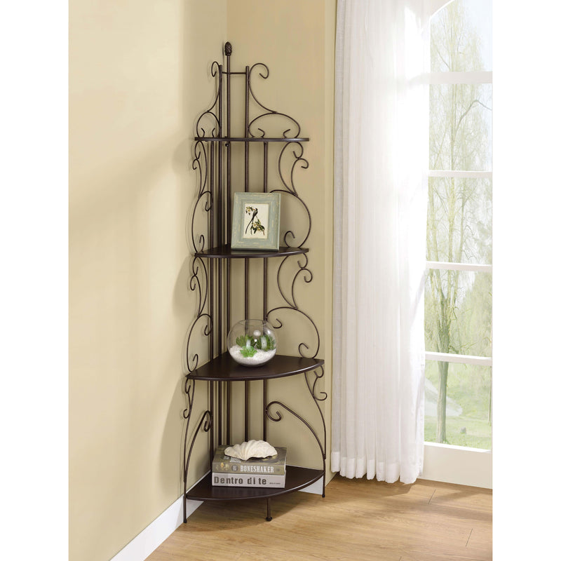 Coaster Furniture Poppy 910038 74-inch 4-shelf Corner Bookshelf - Copper and Cappuccino IMAGE 7