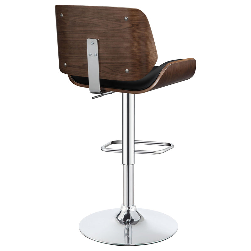 Coaster Furniture Folsom 130502 Upholstered Adjustable Bar Stool - Black and Chrome IMAGE 7