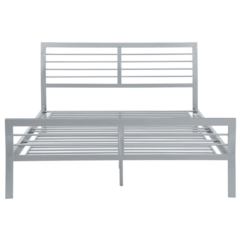 Coaster Furniture Cooper 300201Q Metal Queen Open Frame Bed - Silver IMAGE 2
