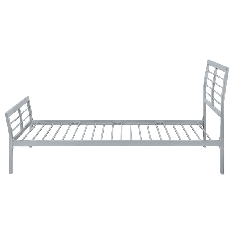 Coaster Furniture Cooper 300201T Metal Twin Open Frame Bed - Silver IMAGE 4