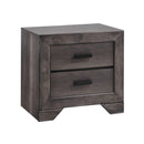  Elements International Nathan 2-Drawer Nightstand NH100NS IMAGE 1