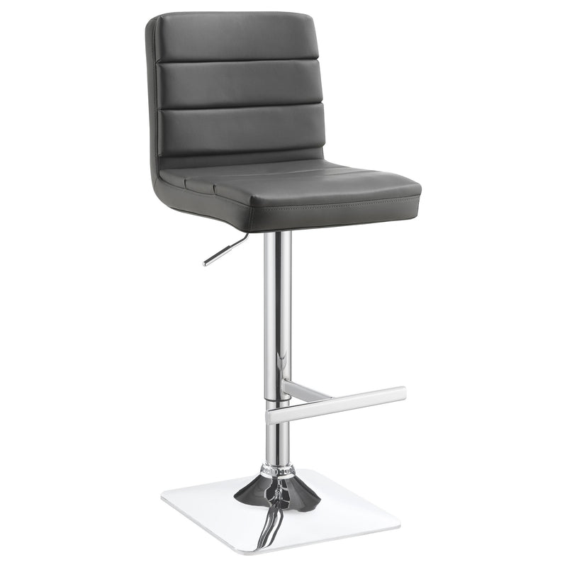 Coaster Furniture Bianca 120696 Upholstered Adjustable Bar Stool - Grey (Set of 2) IMAGE 1