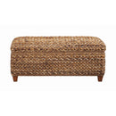  Coaster Furniture Laughton 500215 Hand-Woven Banana Leaf Storage Trunk - Amber IMAGE 2