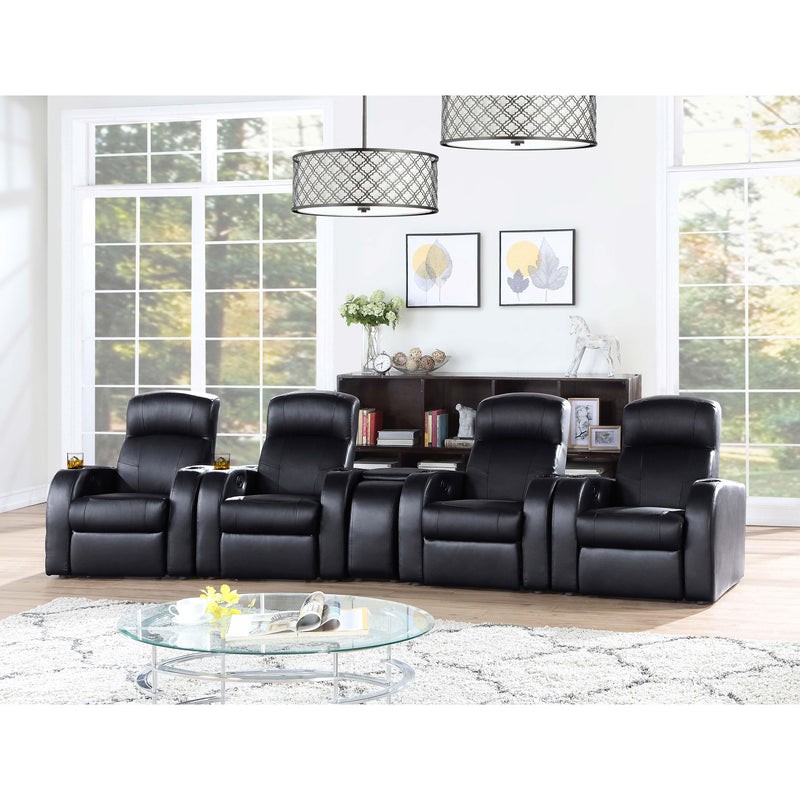 Coaster Furniture Cyrus 600001 Upholstered Track Arm Recliner - Black IMAGE 12