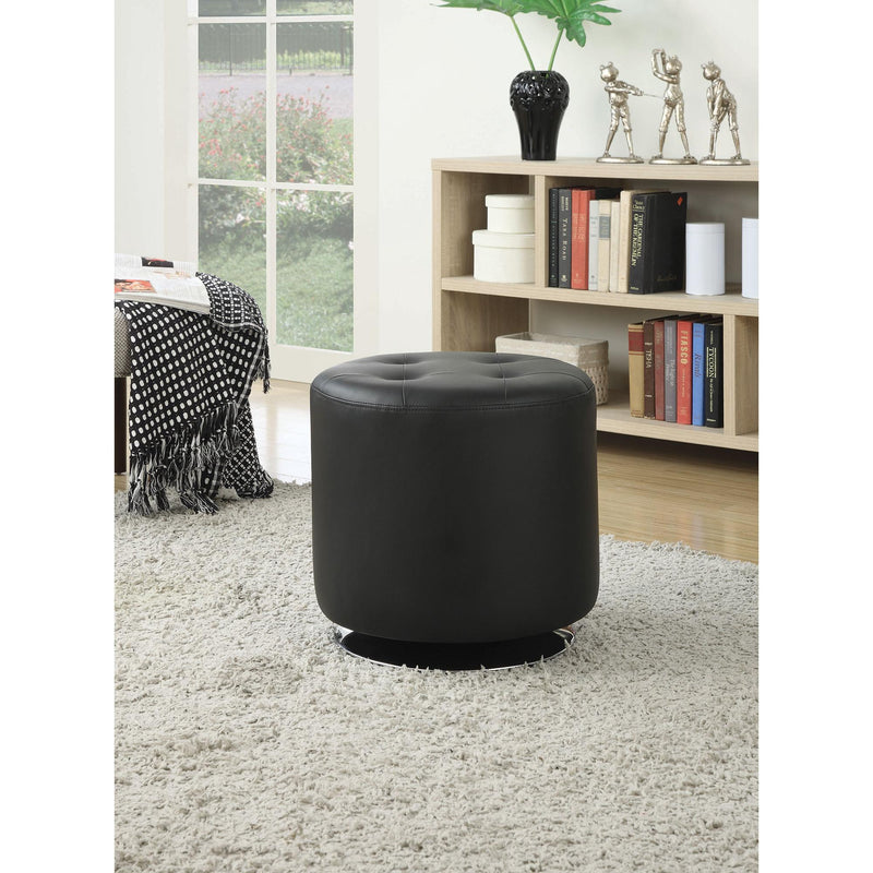 Coaster Furniture Leather Look Ottoman 500556 IMAGE 2