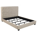  Coaster Furniture Chloe 300007KW Upholstered California King Panel Bed - Oatmeal IMAGE 1