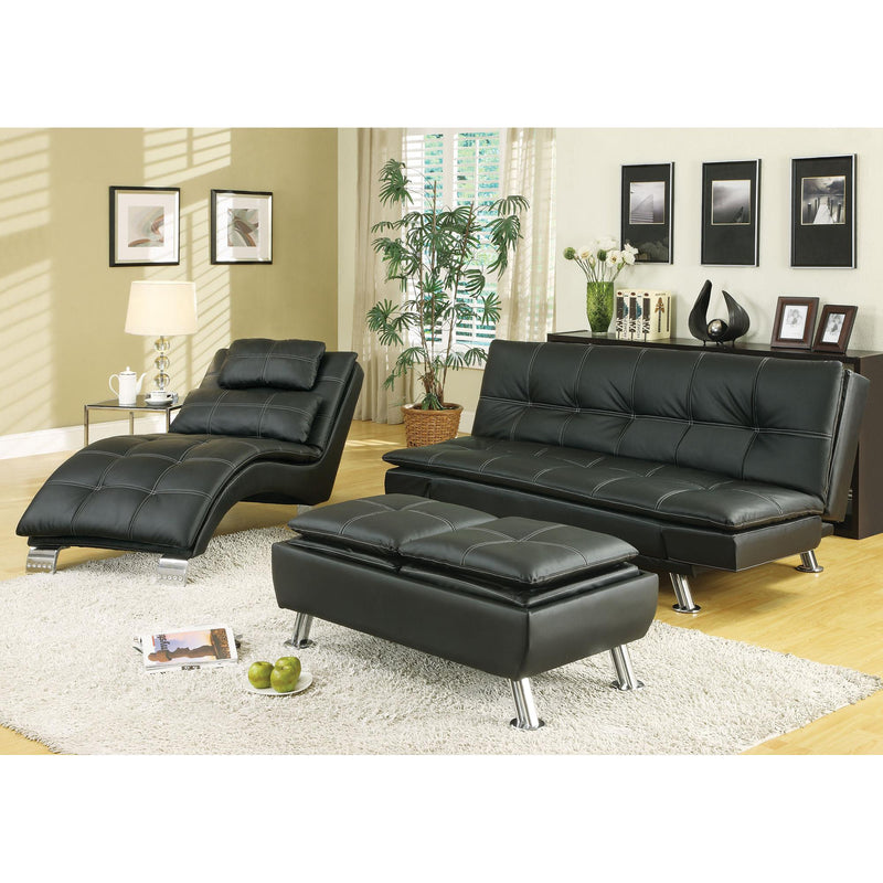 Coaster Furniture Dilleston Faux Leather Chaise 550075 IMAGE 2