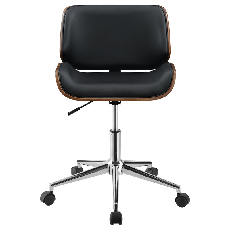 Coaster Furniture Addington 800612 Upholstered Adjustable Office Desk Chair - Black IMAGE 2