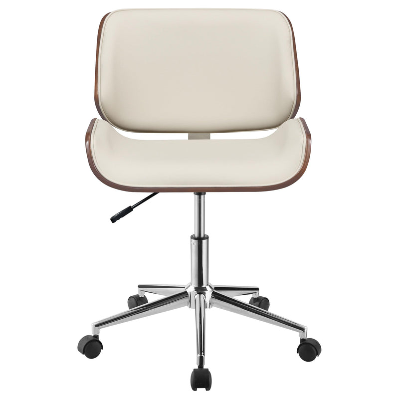  Coaster Furniture Addington 800613 Upholstered Adjustable Office Desk Chair - Ecru IMAGE 2