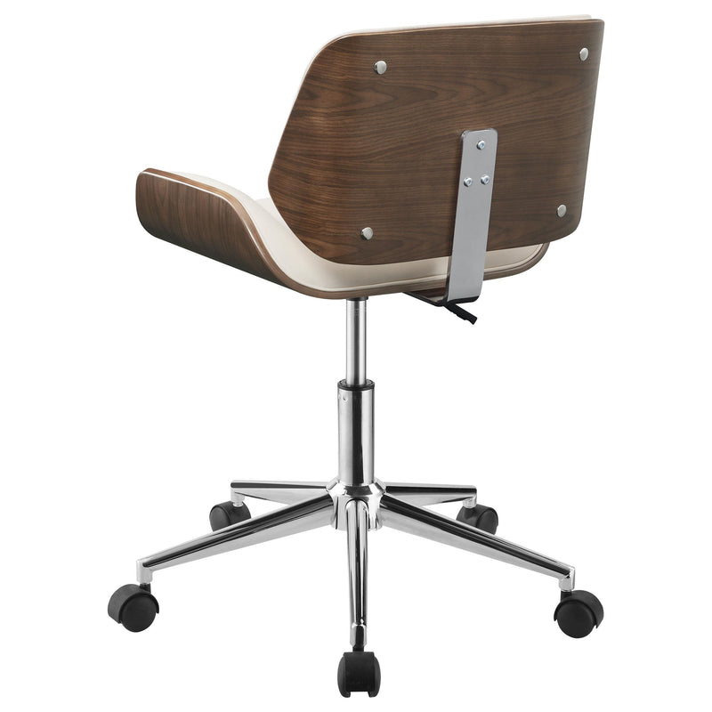  Coaster Furniture Addington 800613 Upholstered Adjustable Office Desk Chair - Ecru IMAGE 5