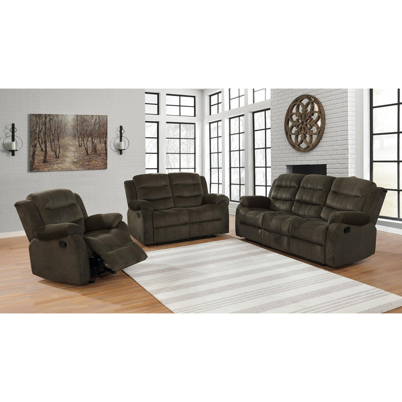 Coaster Furniture Rodman 601883 Upholstered Padded Arm Glider Recliner - Olive Brown IMAGE 5