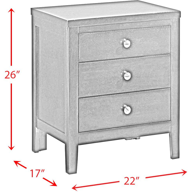  Elements International Lawrence 3-Drawer Nightstand LW100NS IMAGE 7