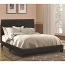  Coaster Furniture Dorian 300761KW Faux Leather Upholstered California King Bed - Black IMAGE 1