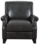 Greyson Recliner W/Power in Leather Gunmetal
