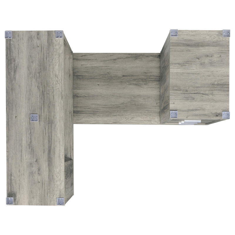 Coaster Furniture Yvette 801516 60-inch 3-Drawer L-Shape Computer Desk - Grey Driftwood IMAGE 10