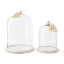 Mud Pie Beaded Glass Cloche Set