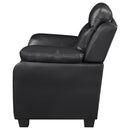 Coaster Furniture Finley 506553 Upholstered Padded Arm Tufted Accent Chair - Black IMAGE 4
