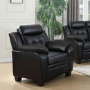 Coaster Furniture Finley 506553 Upholstered Padded Arm Tufted Accent Chair - Black IMAGE 7