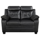 Coaster Furniture Finley Stationary Leatherette Loveseat 506552 IMAGE 2