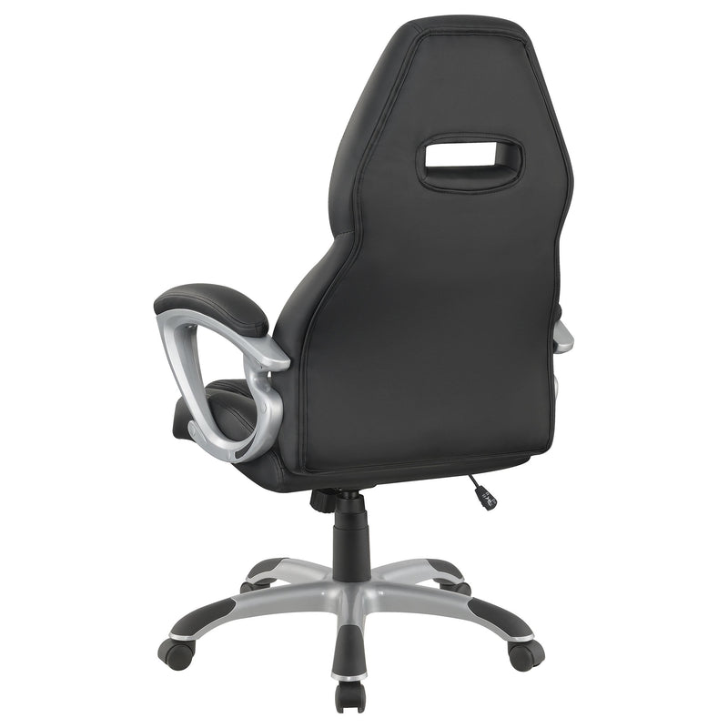  Coaster Furniture Bruce 801296 Upholstered Adjustable Home Office Desk Chair - Black IMAGE 5