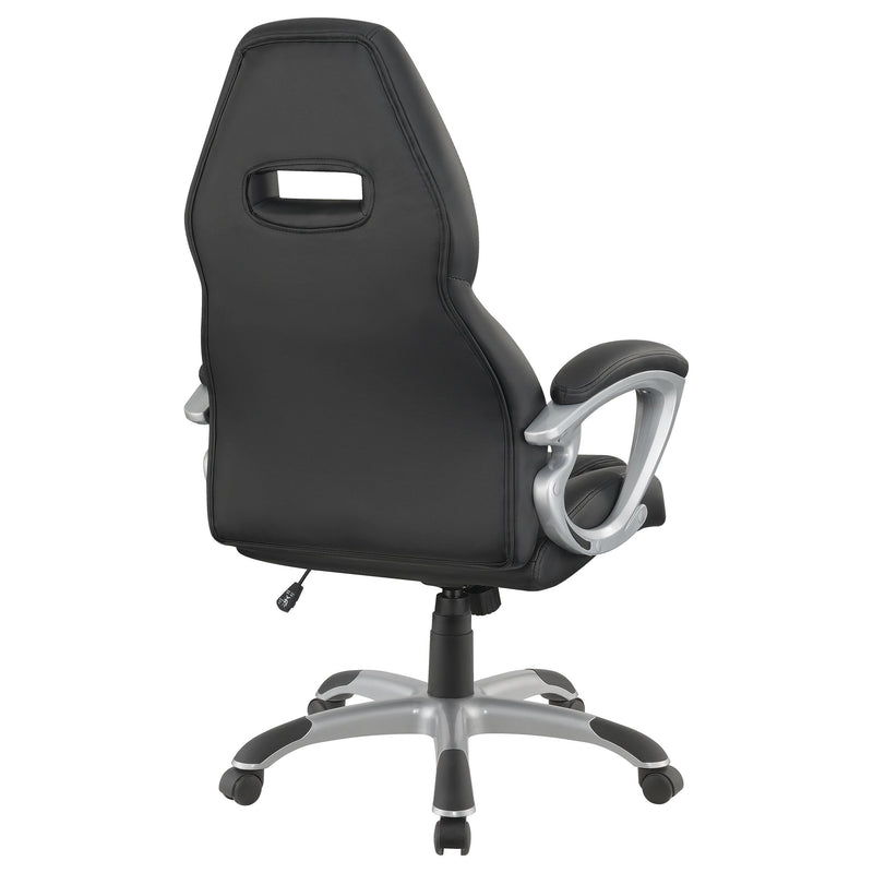  Coaster Furniture Bruce 801296 Upholstered Adjustable Home Office Desk Chair - Black IMAGE 7
