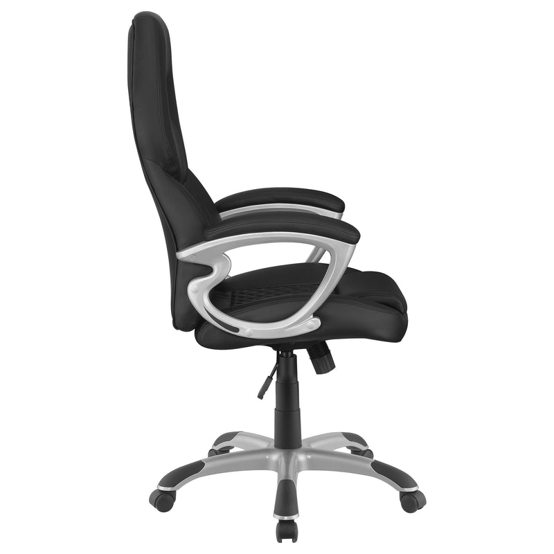  Coaster Furniture Bruce 801296 Upholstered Adjustable Home Office Desk Chair - Black IMAGE 8
