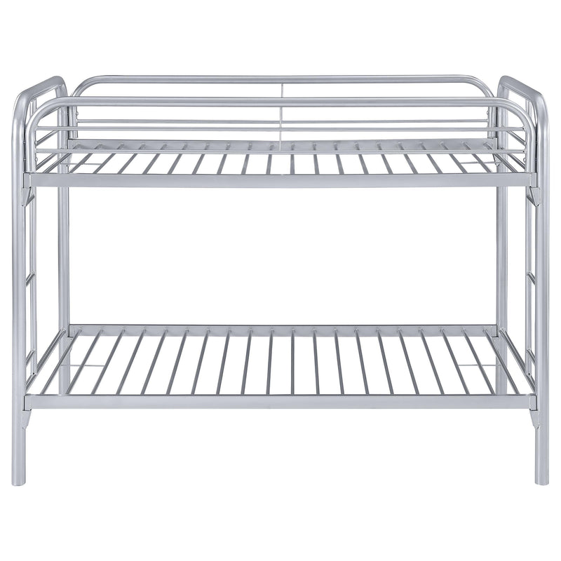 Coaster Furniture Morgan 2256V Metal Twin Over Twin Bunk Bed - Silver IMAGE 2