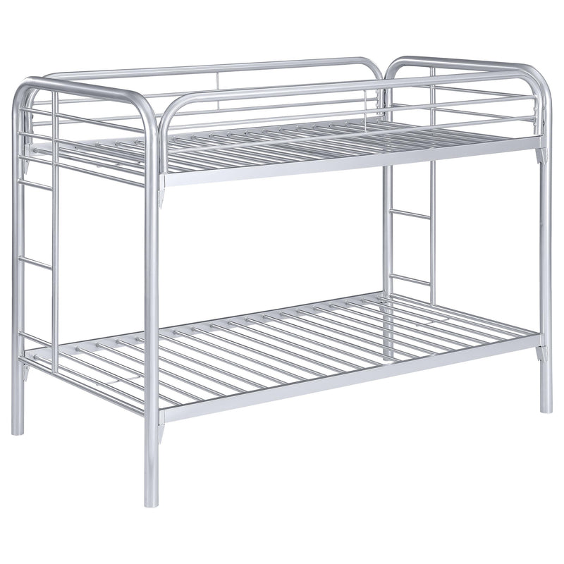 Coaster Furniture Morgan 2256V Metal Twin Over Twin Bunk Bed - Silver IMAGE 5