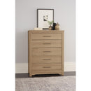 Artisan & Post Crafted Cherry 154-115 5 Drawer Chest - Bleached IMAGE 3