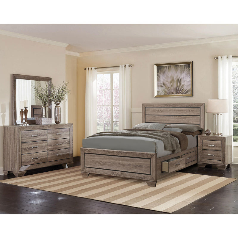  Coaster Furniture Kauffman 204190KW Wood California King Storage Panel Bed - Washed Taupe IMAGE 11