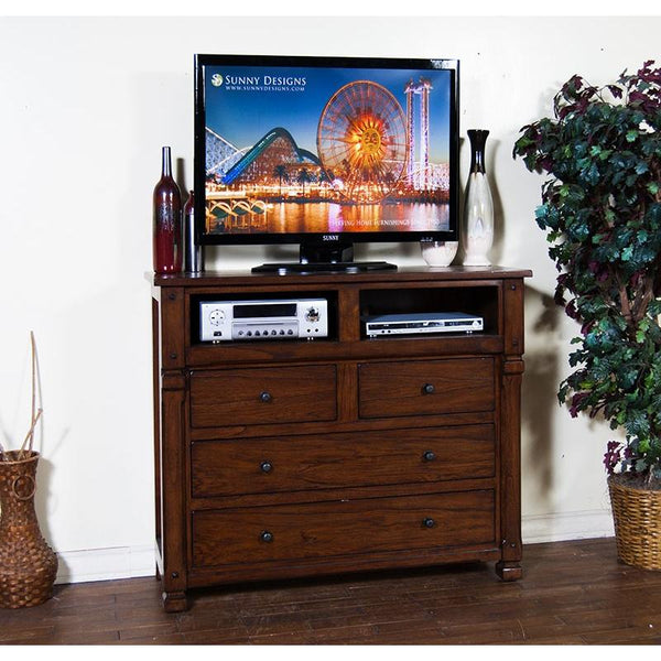 Sunny Designs Santa Fe 4-Drawer Media Chest 2322DC-MC IMAGE 1