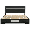  Coaster Furniture Miranda 206361KW 51-inch Wood California King Storage Panel Bed - Black IMAGE 3