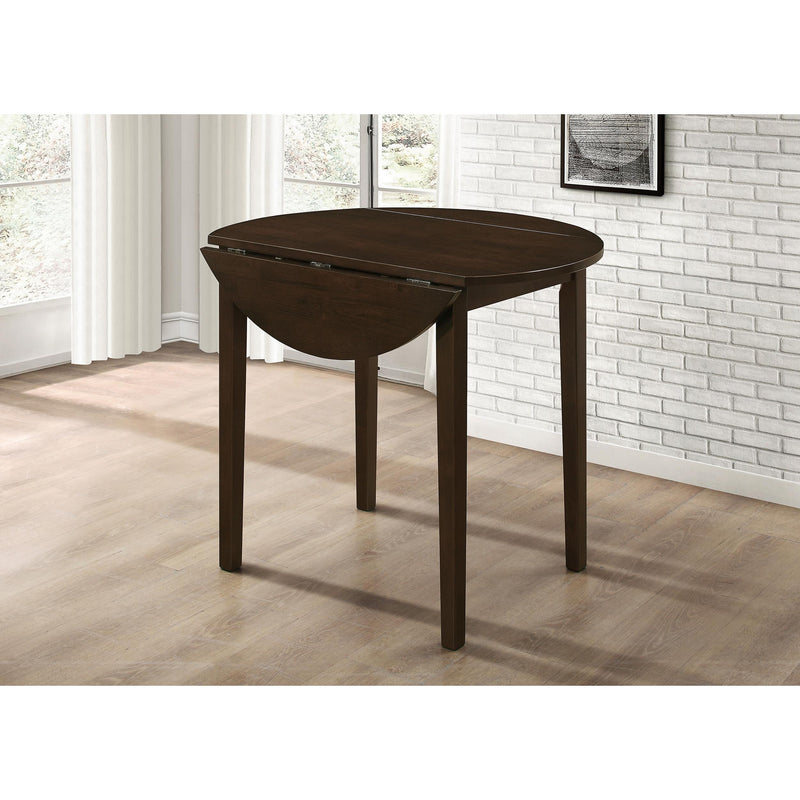Coaster Furniture Bucknell 130005 3-piece Round Drop Leaf Dining Table Set - Cappuccino IMAGE 15