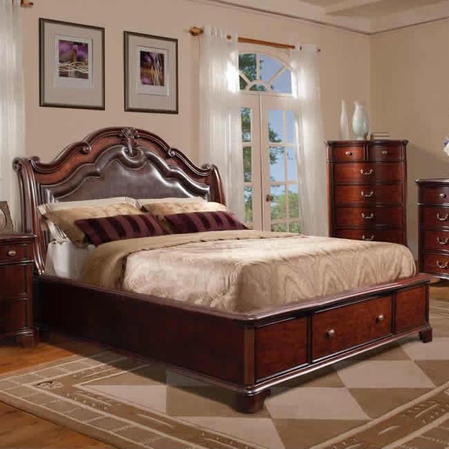Elements International Tabasco King Upholstered Panel Bed with Storage TB600KH/TB600KF/TB600KR IMAGE 4