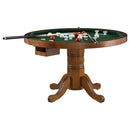  Coaster Furniture Mitchell 100951 Round Dining and Billiard Poker Game Table - Amber IMAGE 3