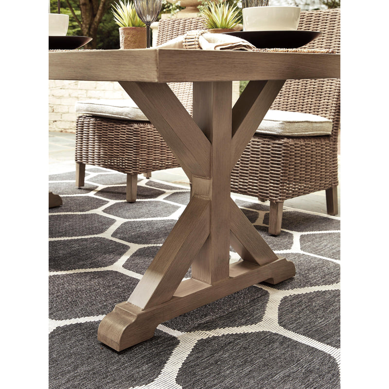  Signature Design by Ashley Beachcroft P791-625 Rectangular Dining Table with Umbrella Option IMAGE 4