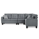 Homelegance Sinclair Fabric 2 pc Sectional 8202GRY*SC IMAGE 2