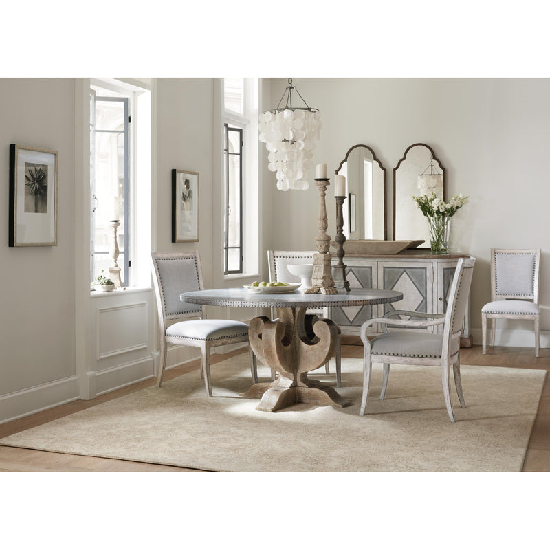 Hooker Furniture 5750-75213-SLV Boheme Ascension 60in Zinc Round Dining Table IMAGE 6