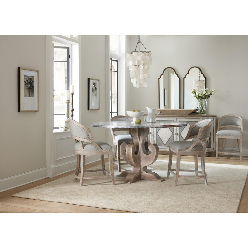 Hooker Furniture 5750-75213-SLV Boheme Ascension 60in Zinc Round Dining Table IMAGE 7